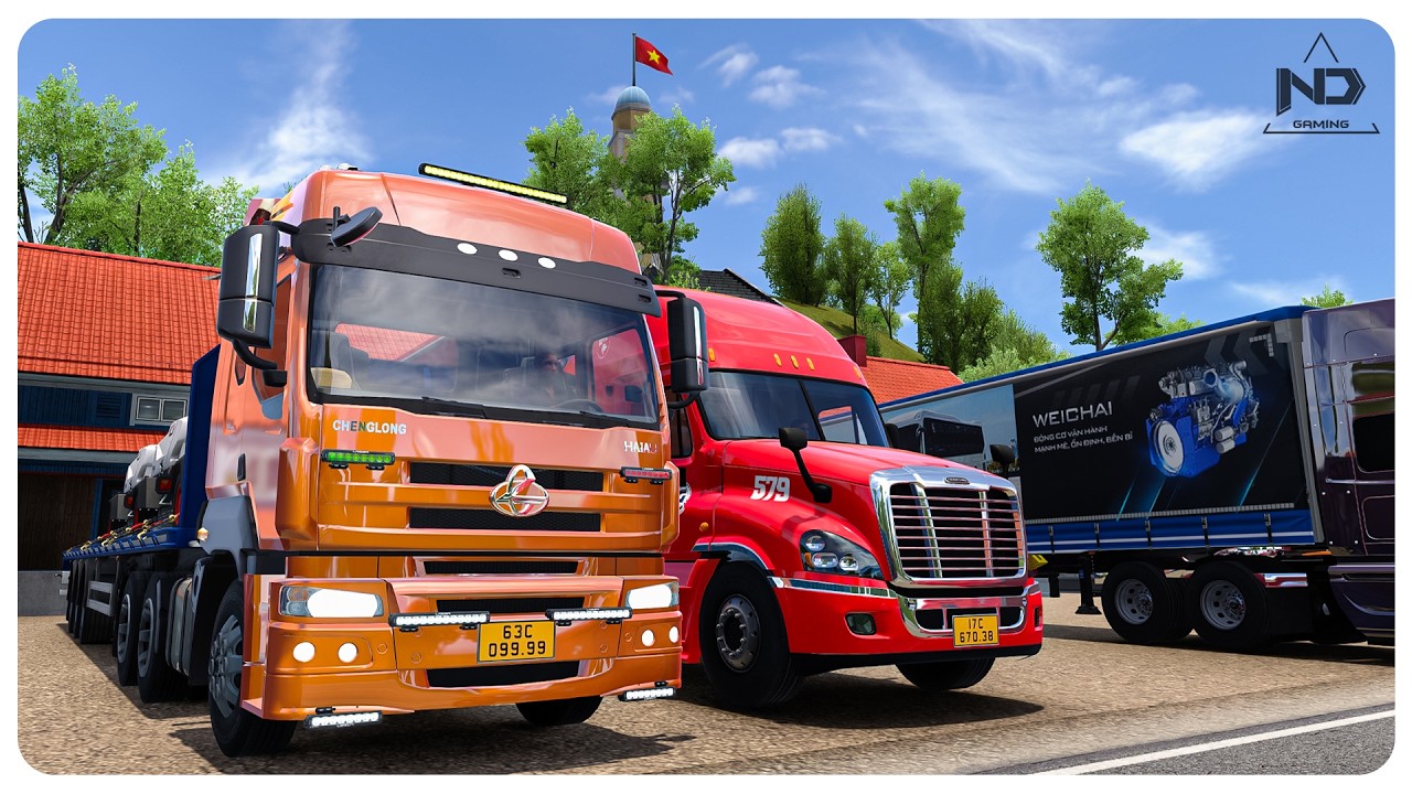 ETS2 Online Việt Nam - Xe Đầu K&eacute;o Mỹ v&agrave; Chuyến H&agrave;ng Bất Ổn