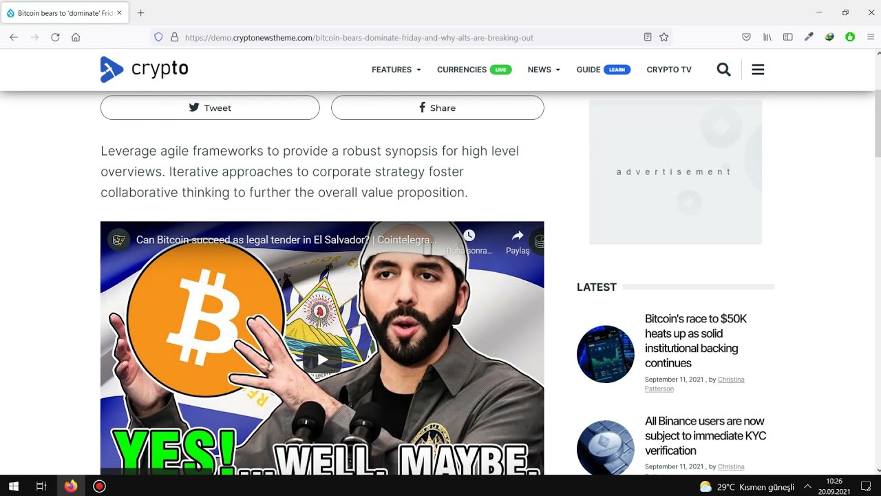 Live cryptocurrency data and news site with React.js Buy now!