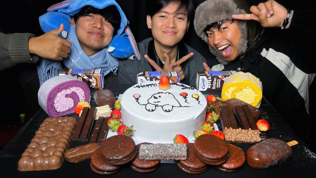 SWEETS MUKBANG BIRTHDAY CELEBRATION | Prafulla Lama