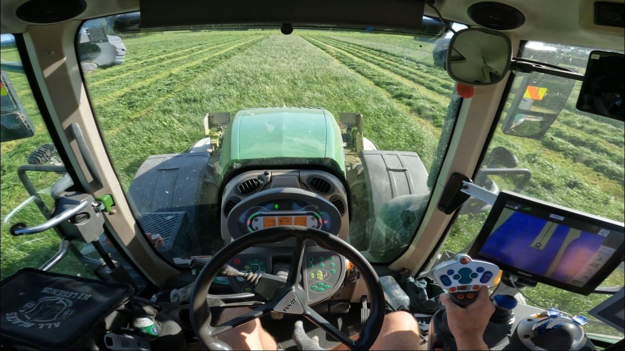 Cab View POV | Mowing grass in Fendt 824 and Claas Triple Mowers
