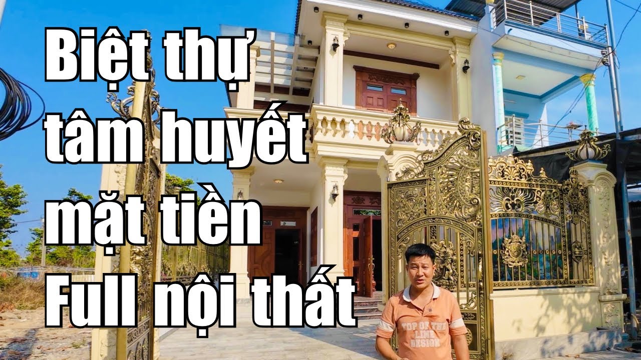 Giảm sốc 1 tỷ ! Căn biệt thự mặt tiền full nội thất gõ đỏ
