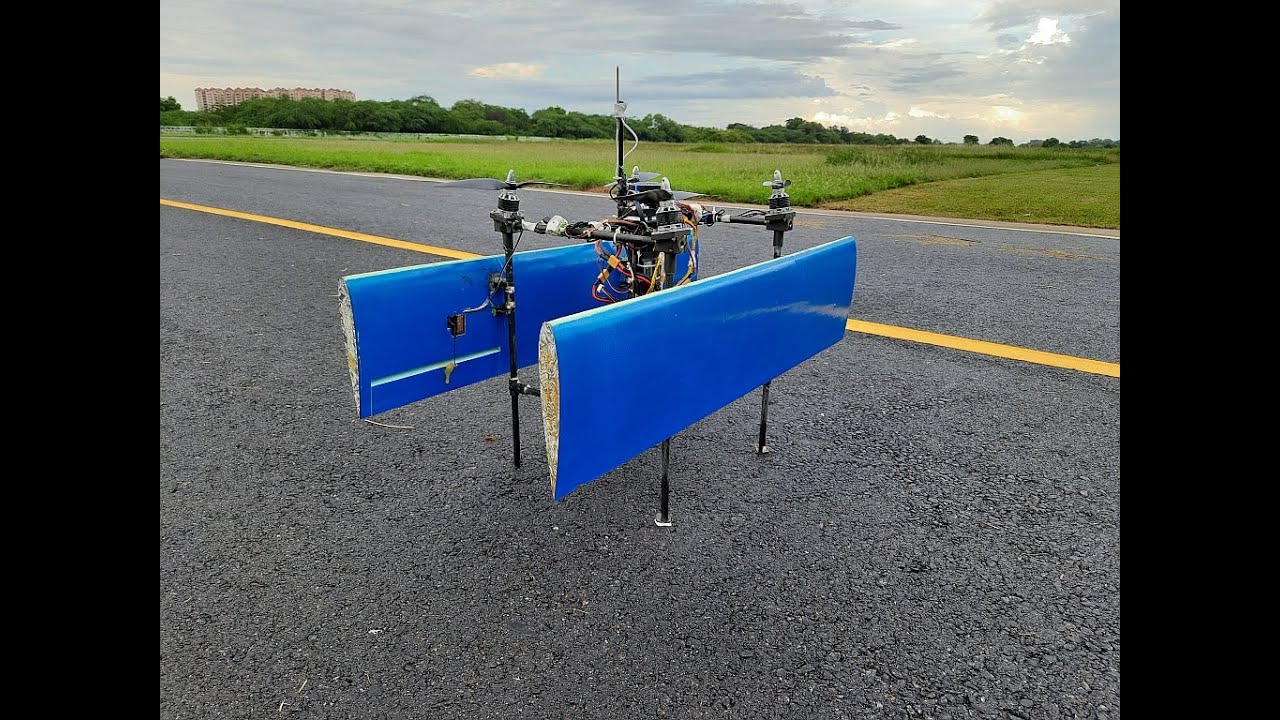 Biplane Quadrotor Tailsitter Hybrid VTOL UAV Drone