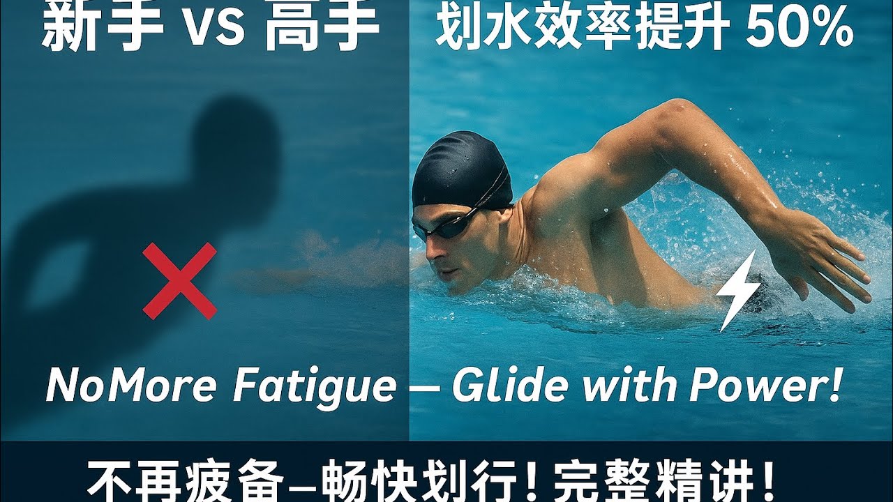 100% 效率提升！告別自由泳「空划水」和「肩膀痛」：最完整的划水與旋轉發力技巧#自由泳 #高效推進#輕鬆換氣#系統化教學#swimming #swim #freestyle #swimmin 