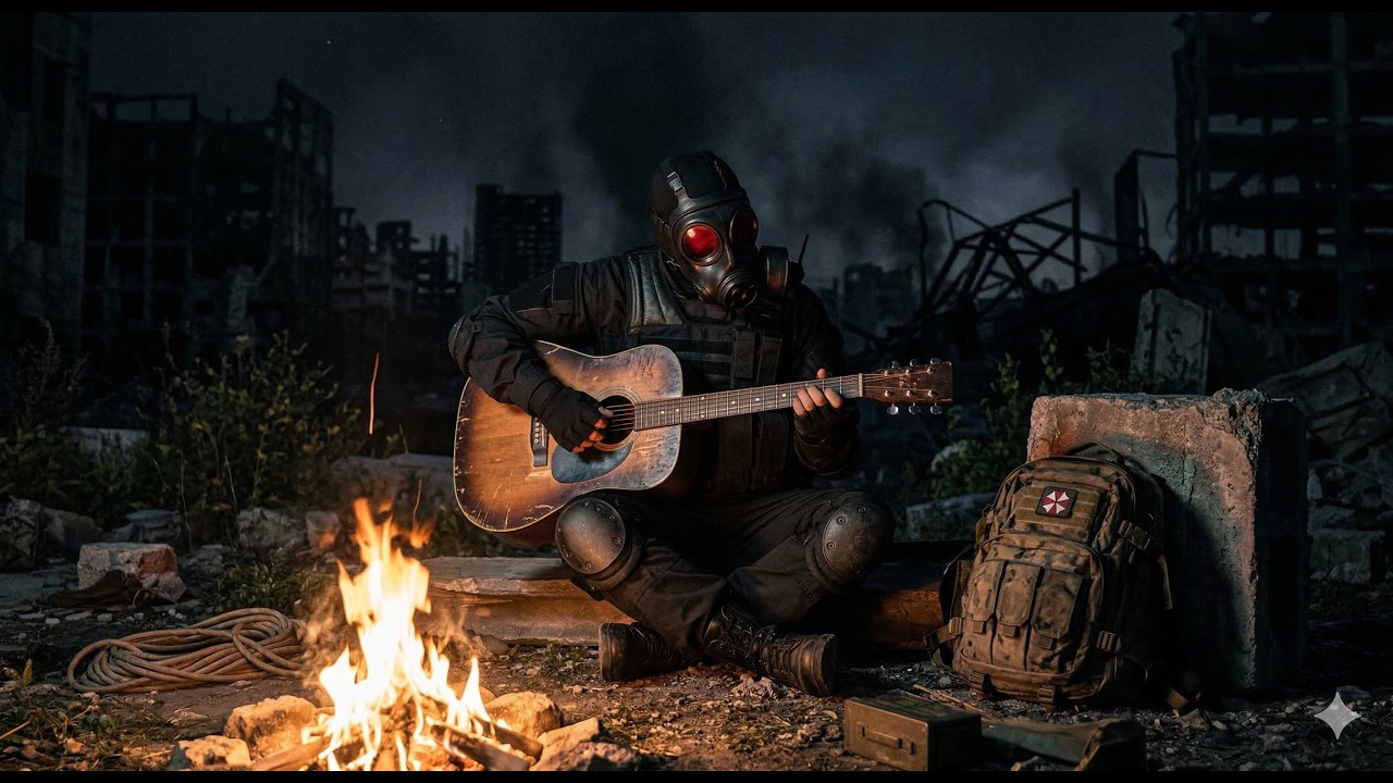 1 Hours of Post Apocalyptic Acoustic Guitar-1