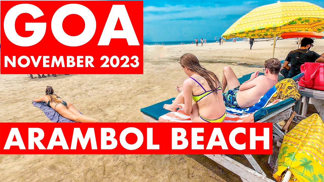 Пляж Арамболь - ноябрь 2023 г. | Гоа Влог | Рынок, Хижины, Водные виды спорта | Гоа 2023 |