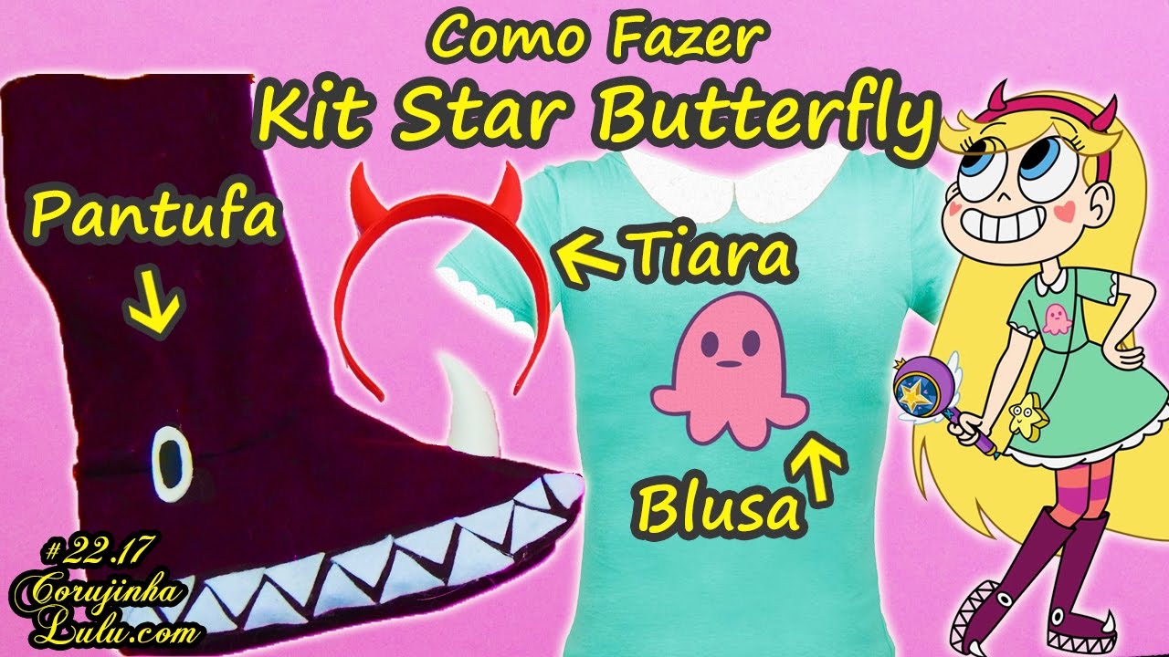 DIY STAR VS FORÇAS DO MAL: Como Fazer Kit com PANTUFA + TIARA + ESTAMPA |🦉 Corujices da Lu - Disney