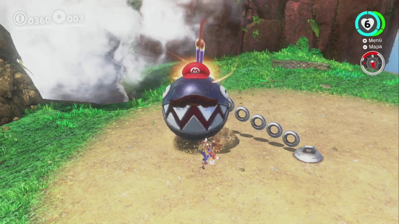 Super Mario Odyssey - Reino de las Cataratas - Nuestra primera Energiluna