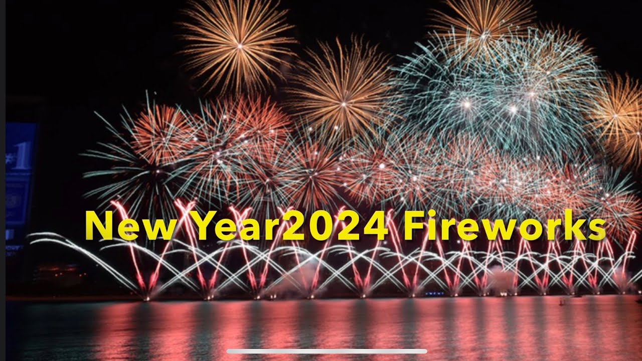 New year fireworks 2024 Abu Dhabi corniche