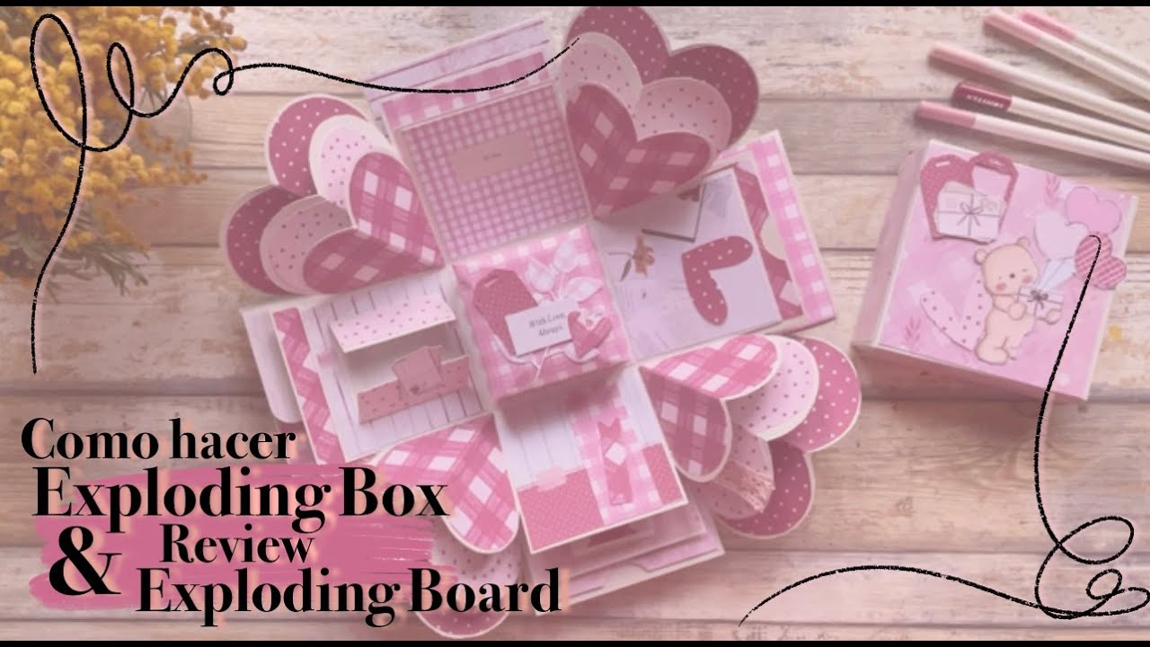 COMO HACER UNA EXPLOSION BOX · REVIEW EXPLOSION BOARD (we'r memory keepers) | TUTORIAL SCRAPBOOKING