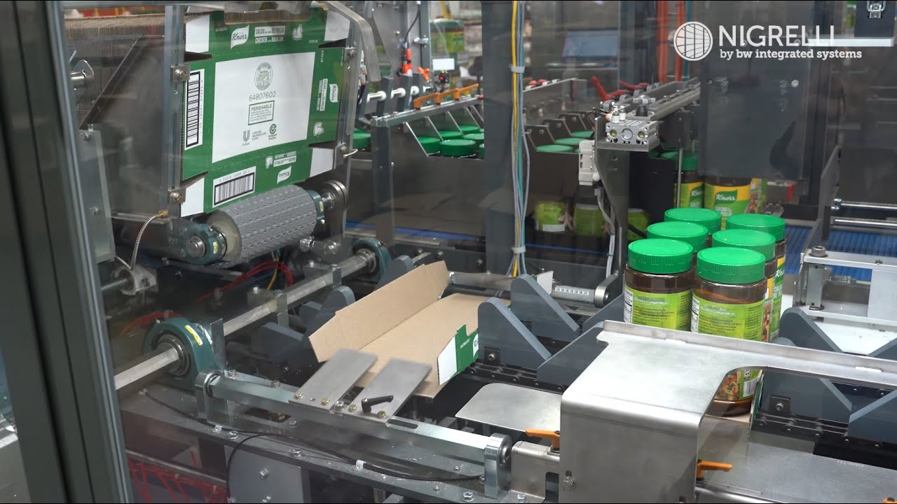 Nigrelli TP 35 Tray Packer with Flexwrap CM Shrink Bundler - Jars of Bouillon