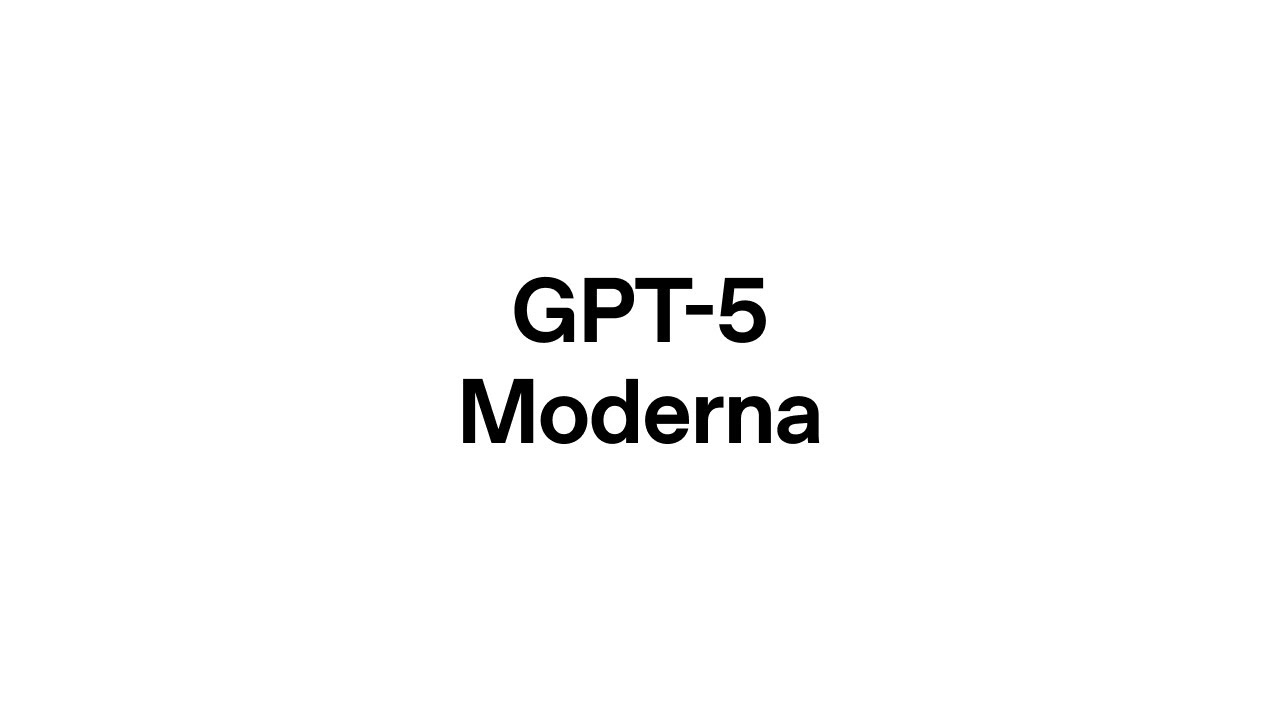 GPT-5 reshapes how teams work at Moderna