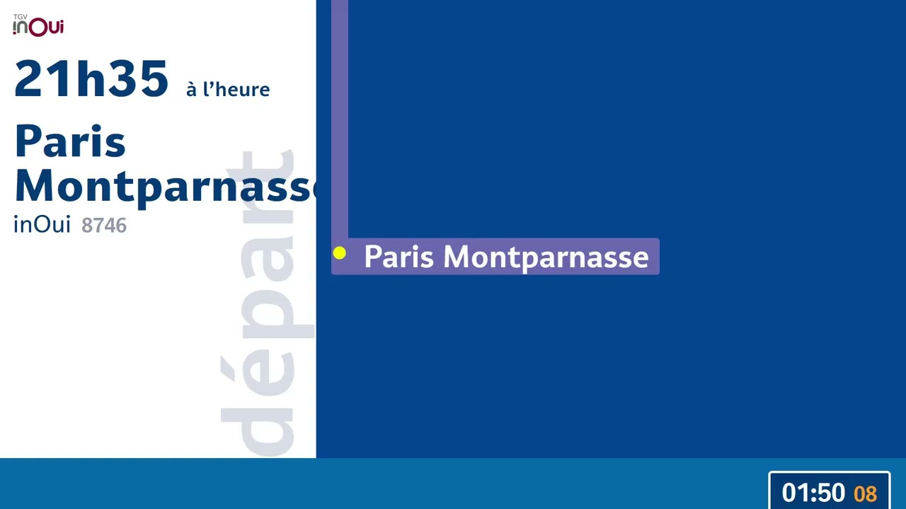 [SNCF] Annonce d'arrivée en gare du TGV InOui n°8746 à Rennes