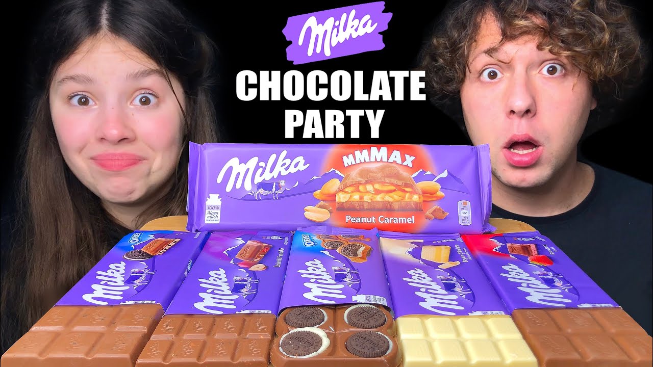 ASMR MILKA CHOCOLATE PARTY! EATING SOUNDS MUKBANG 먹방 | Tati ASMR