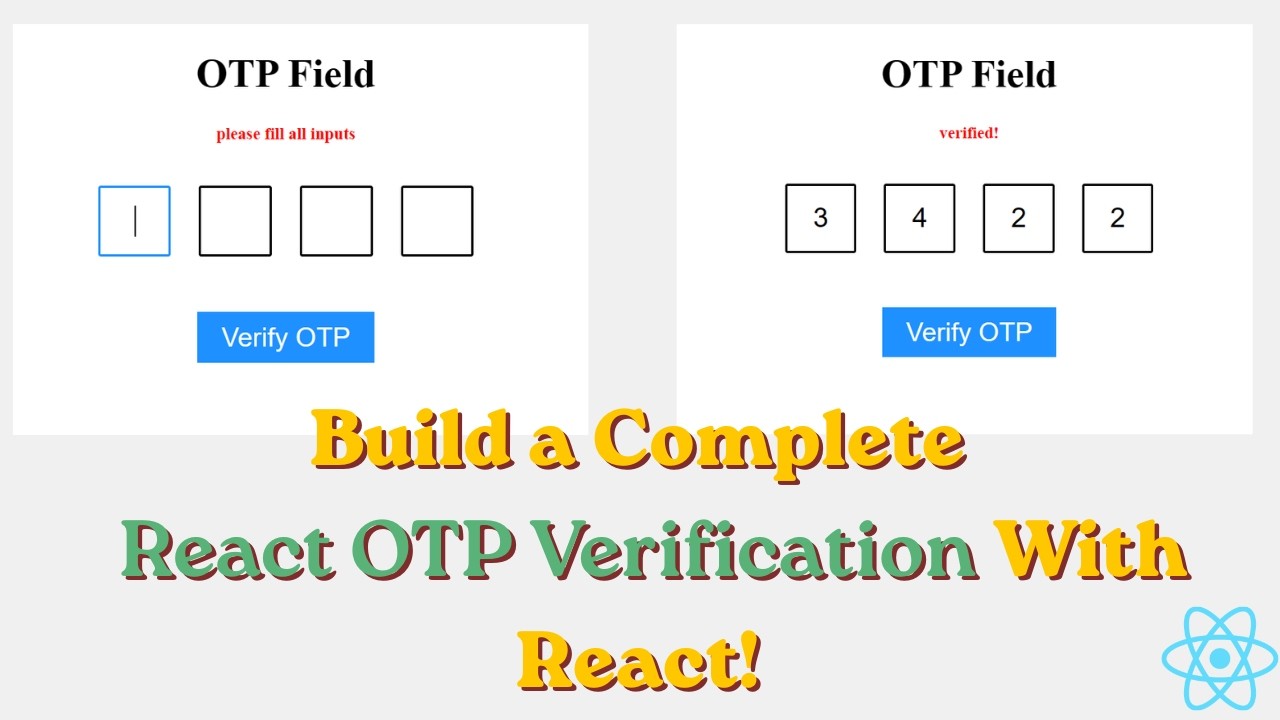 Build a Smooth 4-Digit OTP Input in React! ⚛️ (Auto-Focus Logic)