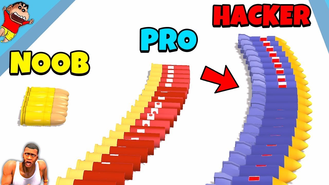 NOOB vs PRO vs HACKER in BULLET STACK with SHINCHAN and CHOP | AMAAN-T
