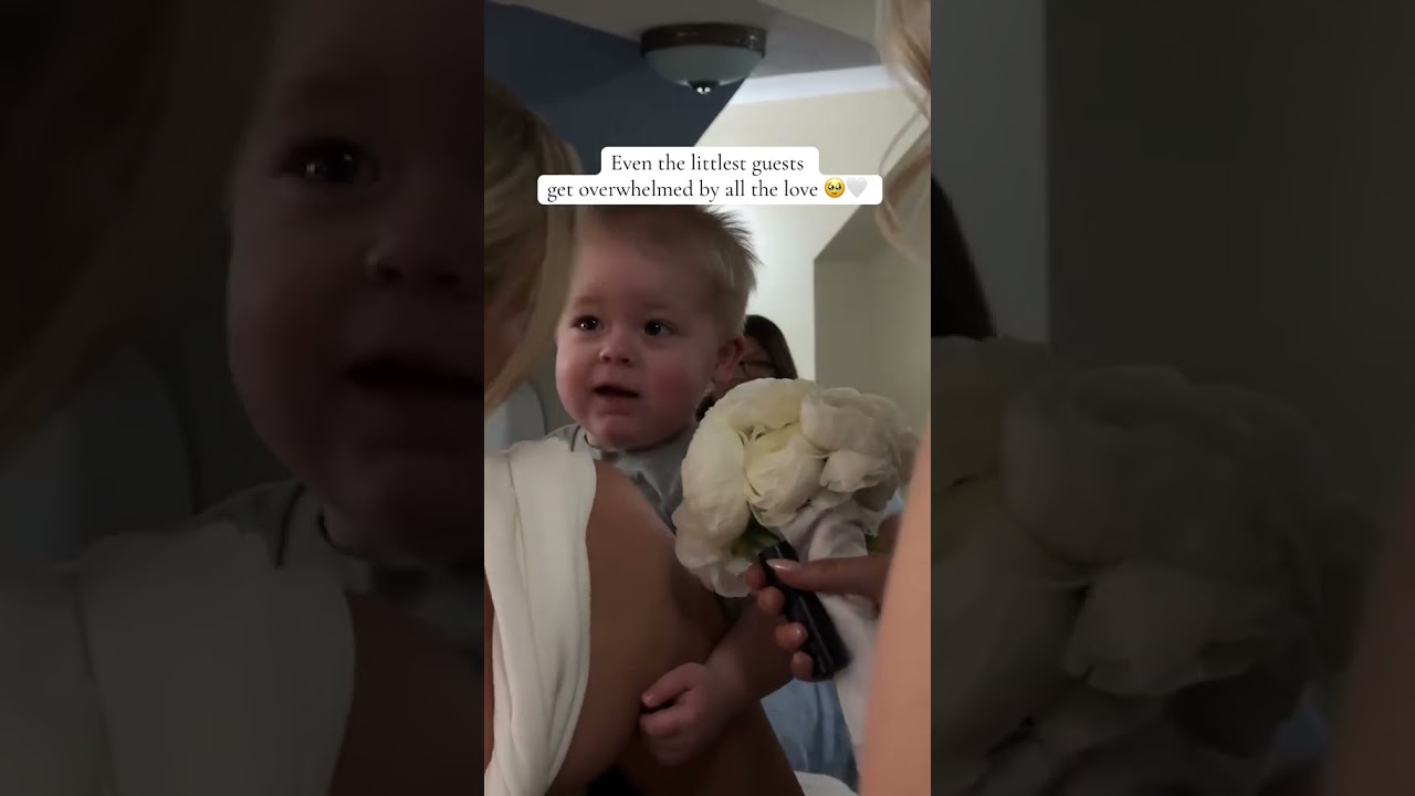 The tiniest member of the wedding party had the biggest emotions 😍 babies view 🐣 #babiesview