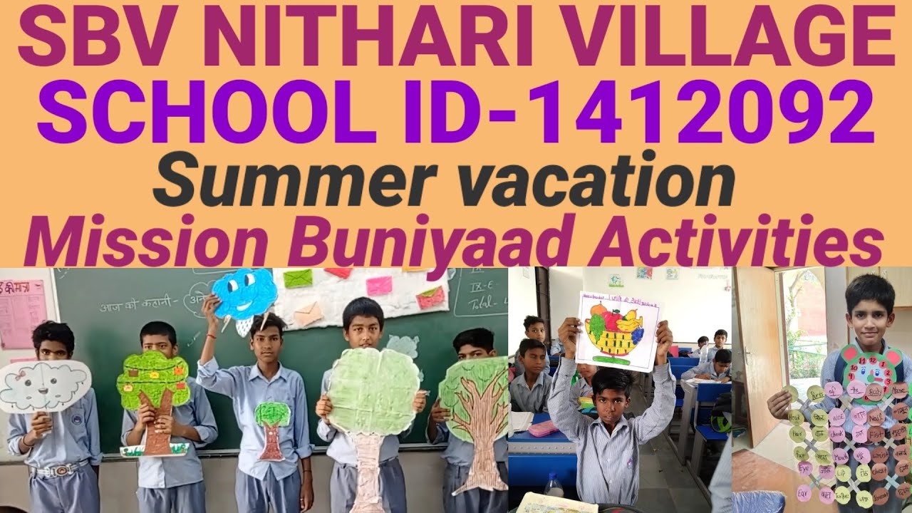 # Mission Buniyaad Activities 2022/#SBV Nithari village 1412092/# mission buniyaad activities delhi
