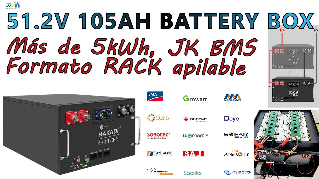 KIT DIY BTRHAKADI: Montamos una bateria rack de 5kWh con celdas LiFePO4 EVE de 105Ah y una JKBMS. 