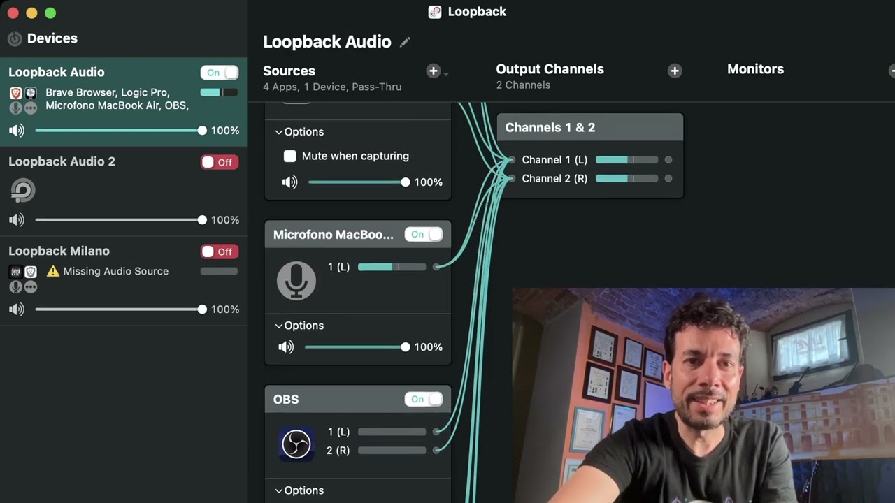 Loopback - Routing audio con MacOS