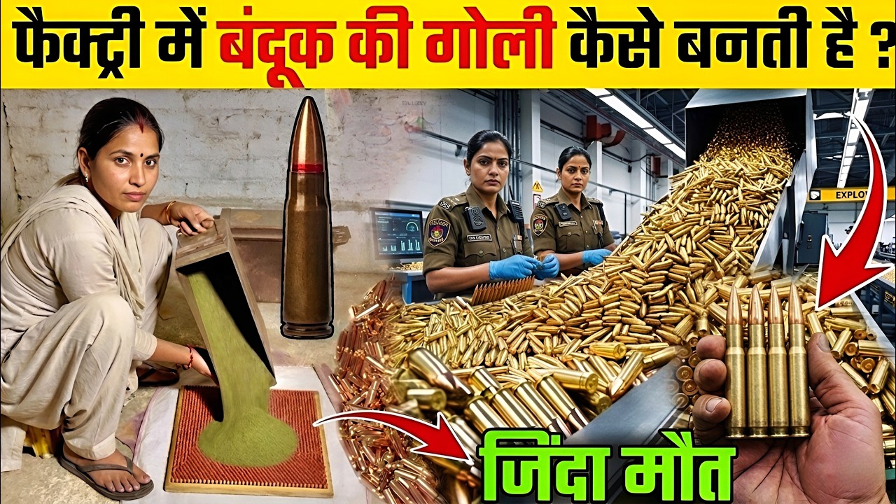 फैक्ट्री में बंदूक की गोली कैसे बनती है ? | Bullet Making Process | How Bullets Are Made