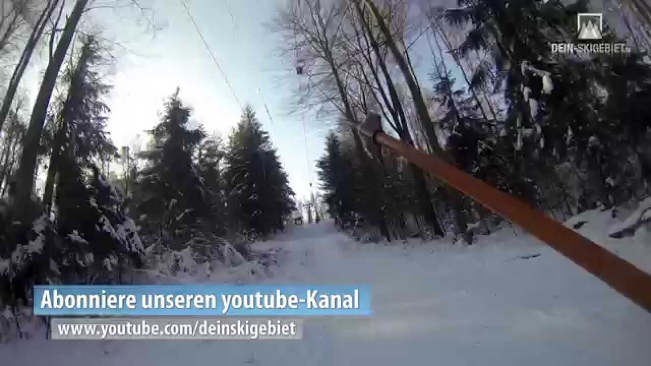 Spessart: Fahrt mit dem Skilift Heigenbr&uuml;cken
