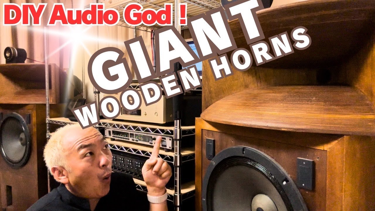 DIY Audio God! Giant Wooden Horn Speakers in Japan