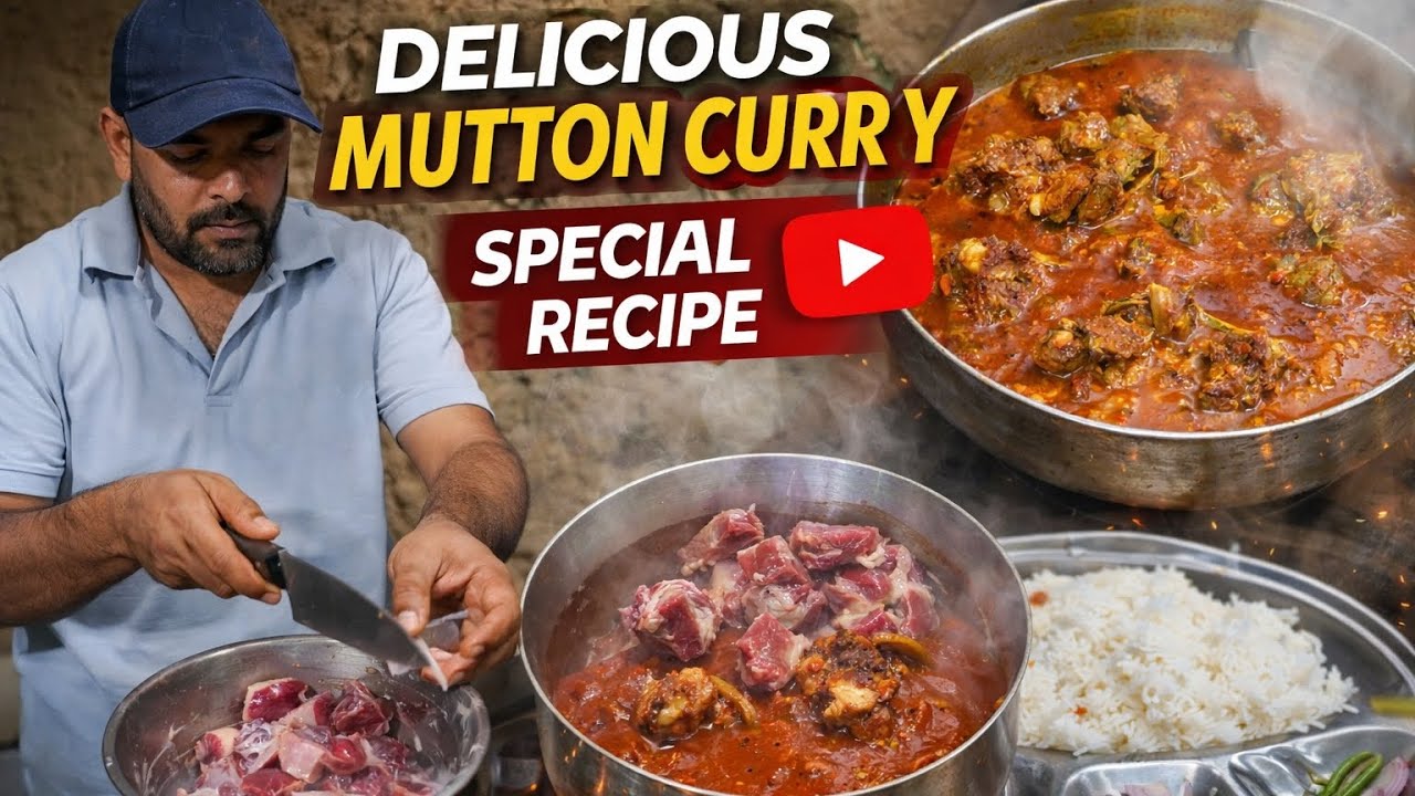 आज मैंने खस्सी का मांस पूरे शिद्दत से पकाया स्वाद बहुत ही लाजवाब थाToday I roasted and cooked meat