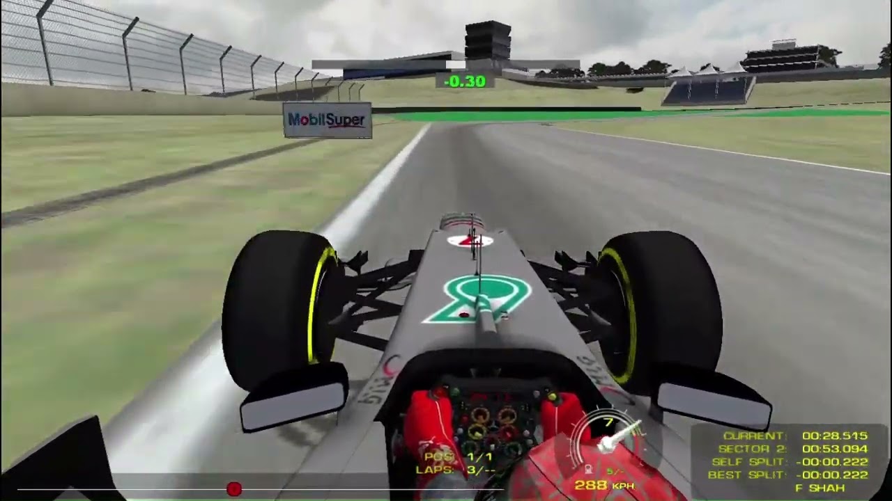 Michael Schumacher 2012 Hotlap at Interlagos | rFactor 1 | Mouse steering