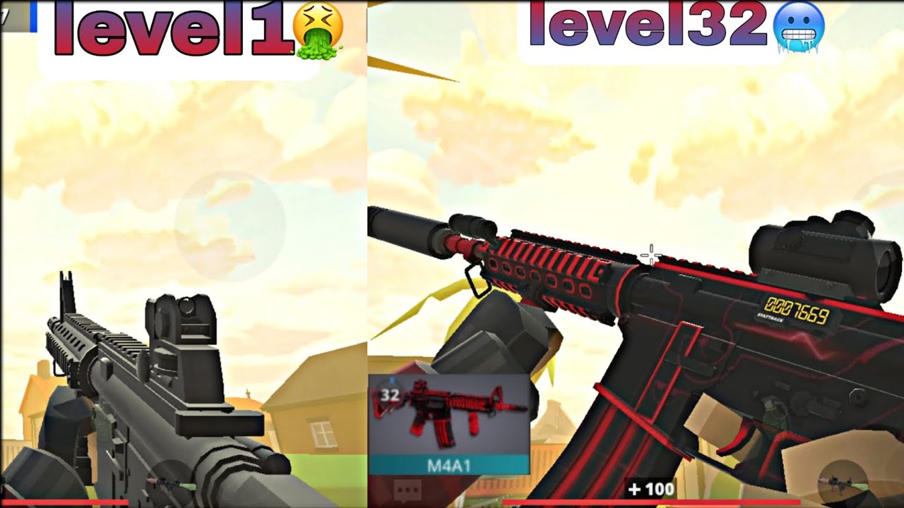 level 32 vs level 1 M4A1| Polywar