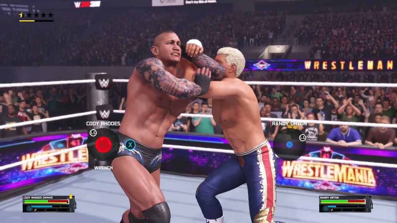 WWE 2K25 Cody Rhodes vs Randy Orton