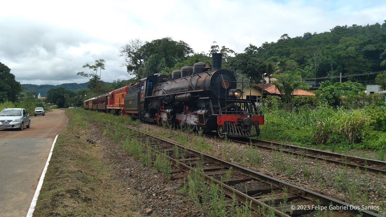 Trem da (ABPF-SUL) Maria Fumaça Mallet 204 e G12 4262 (VFRGS) Saindo de LHS/Corupá, 15/01/2023.