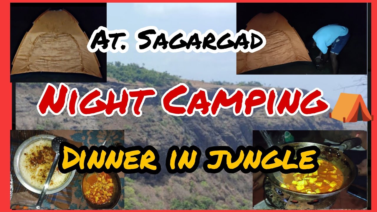 Sagargad(खेडदुर्ग)//Night Treak🧗🏻‍♂️//Night camping🏕//जंगलामध्ये केल जेवण चुलीवर🫕//टाईमावर आला पाऊस🌧
