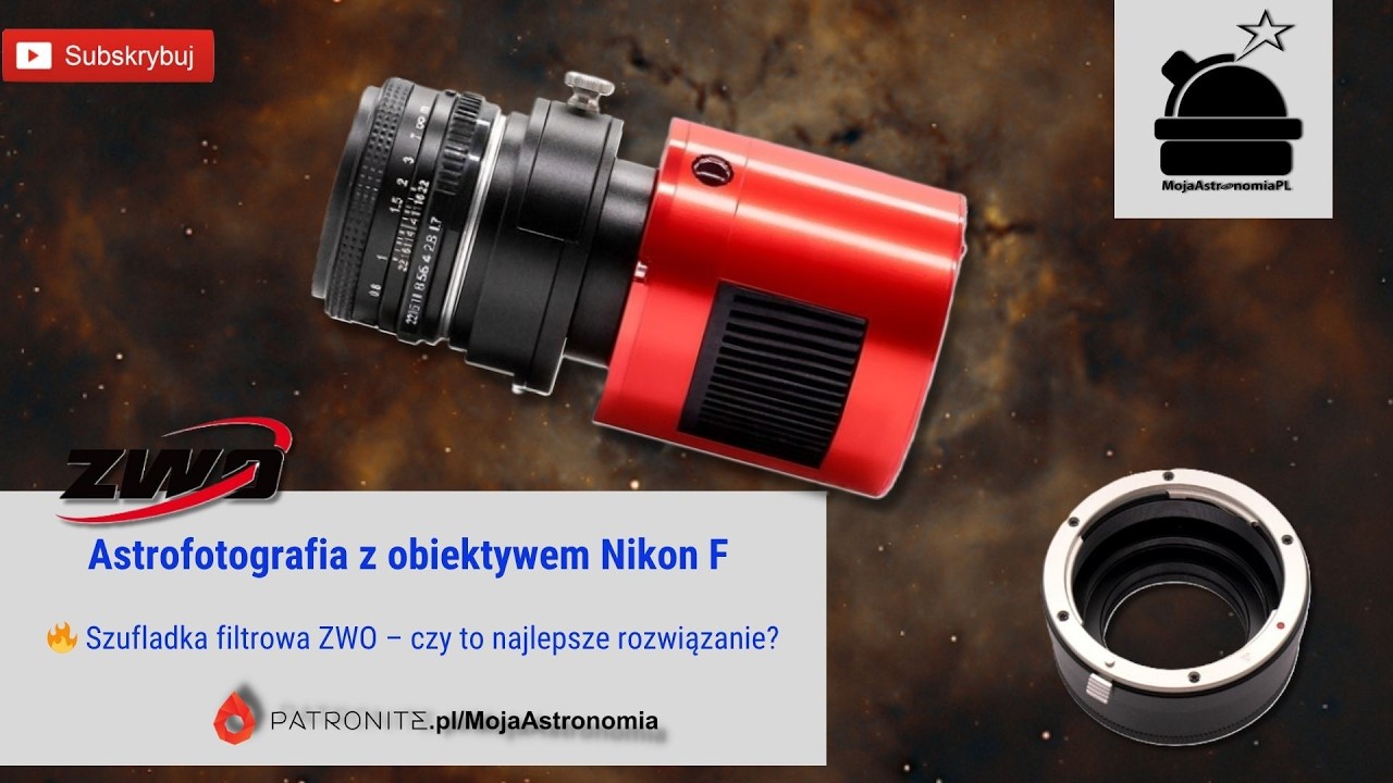 Astrofotografia z obiektywem Nikon F 🔥 Szufladka filtrowa ZWO &ndash; czy to najlepsze rozwiązanie?