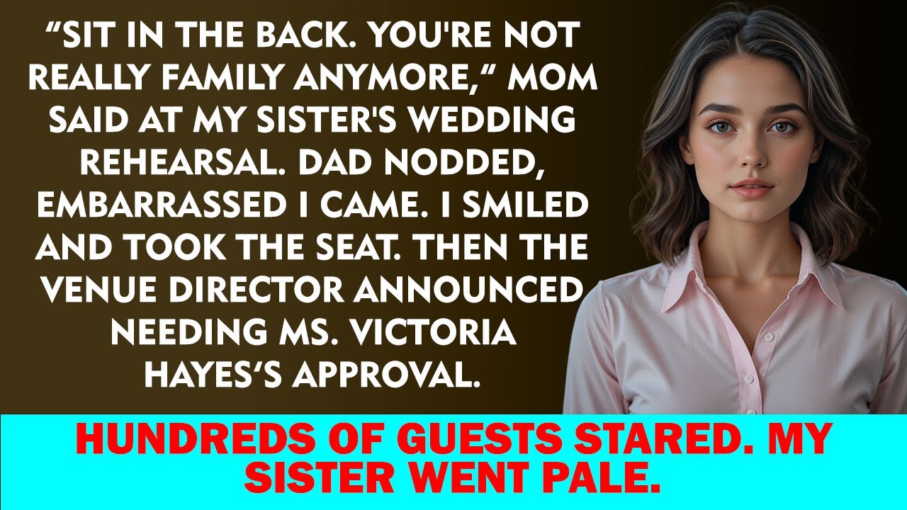 At Sister’s Wedding, Mom Said “You’re Not Family Anymore” — Then the Venue Owner Said My Name