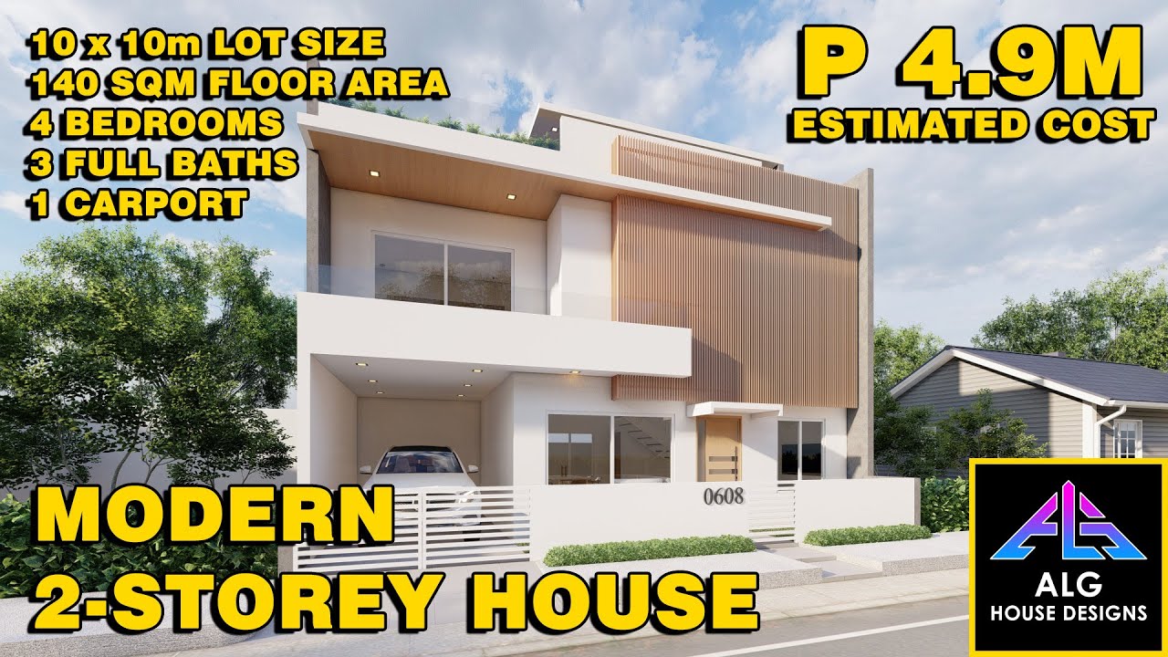 See How a ₱4.9M 3-Storey House with Roof Deck Fits on a 10x10m Lot | 4 Bedrooms (2026) | ALG Designs