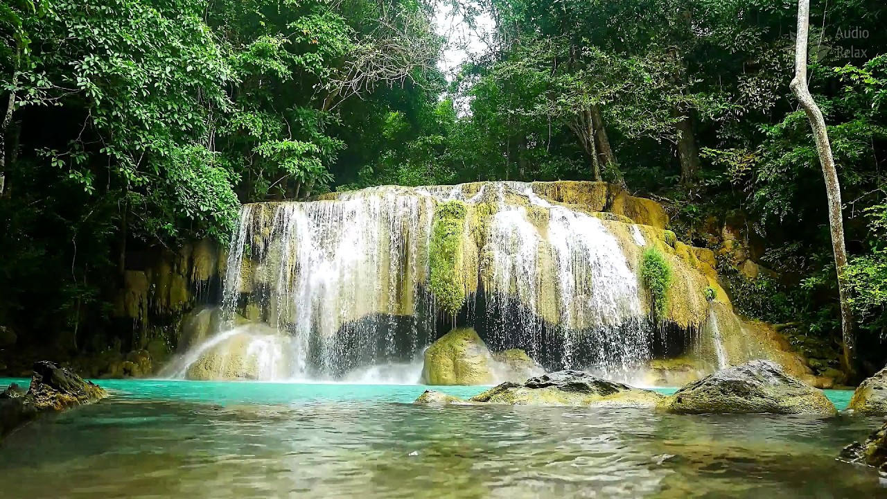 Majestic Turquoise Falls | 10 Hours of Powerful Nature Sounds to Block Out Anxiety