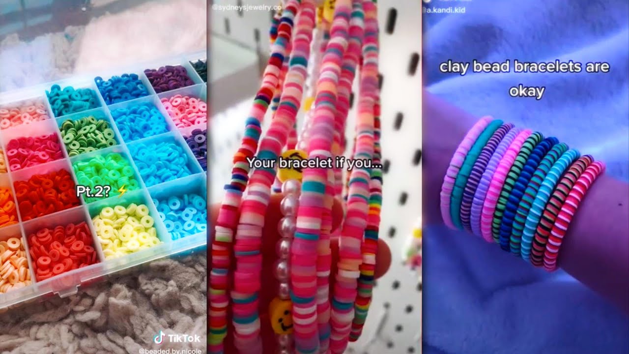 🎀Clay Bead Bracelet TikTok Compilation 🎀|Bracelet Edits Shorts & Reels|Small Business😍 #155