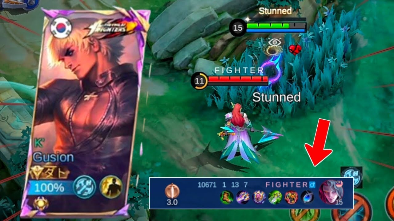GUSION KOF AGGRESSIVE IN MID LANE 😱 MERCY ARLOT☠️ - MLBB