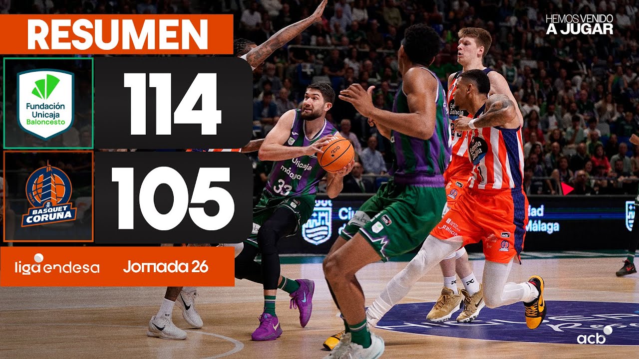 Unicaja - Leyma Coruña (114-105)  RESUMEN | Liga Endesa 2024-25
