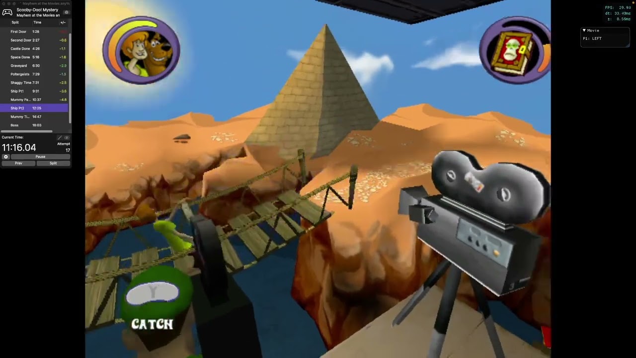 Scooby-Doo! Mystery Mayhem: Mayhem at the Movies Any%- 18m 58s w/o loads - World Record!