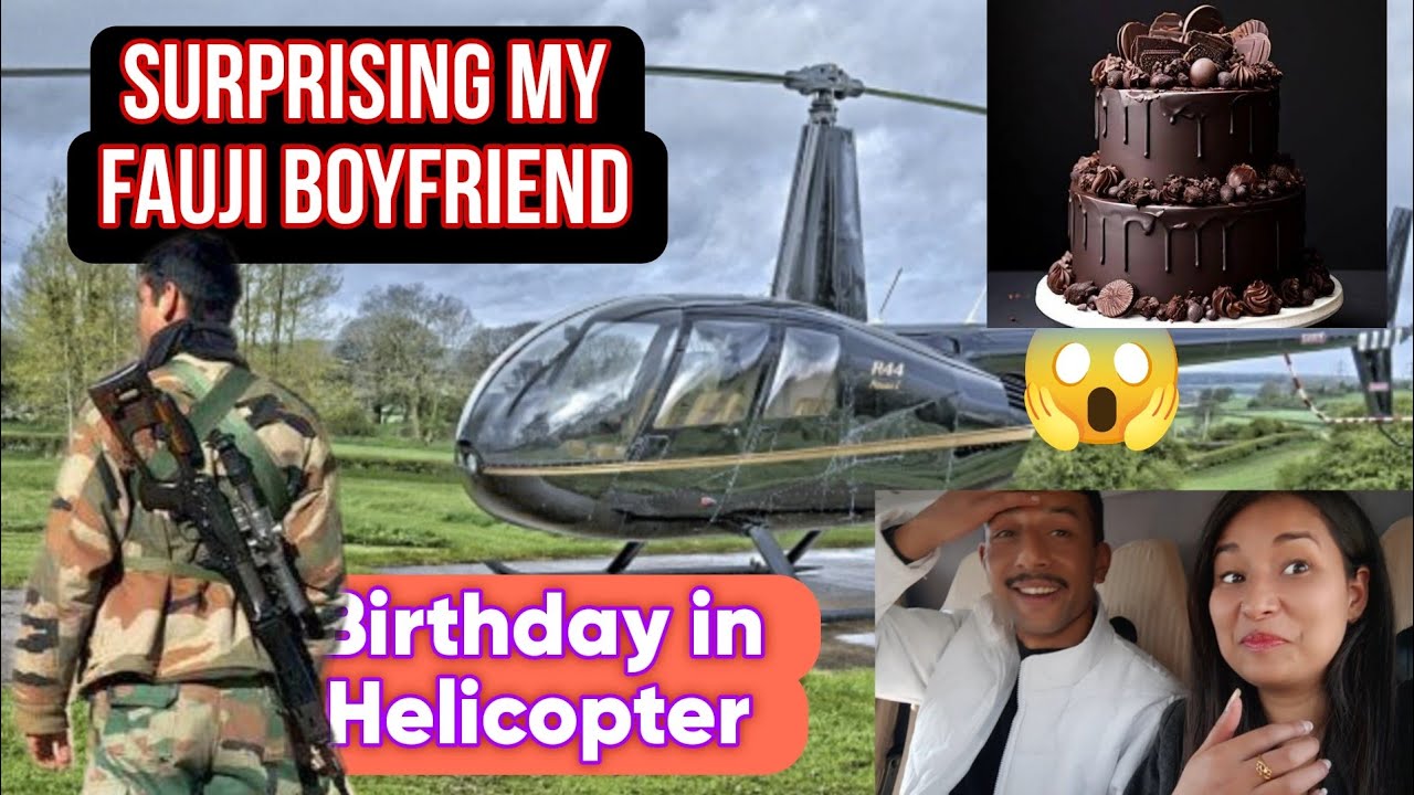 Birthday in Helicopter 🚁 फौजी सर का बर्थडे मनाया हेलीकॉप्टर में😱aisa surprise 😨@naveenadhami6228