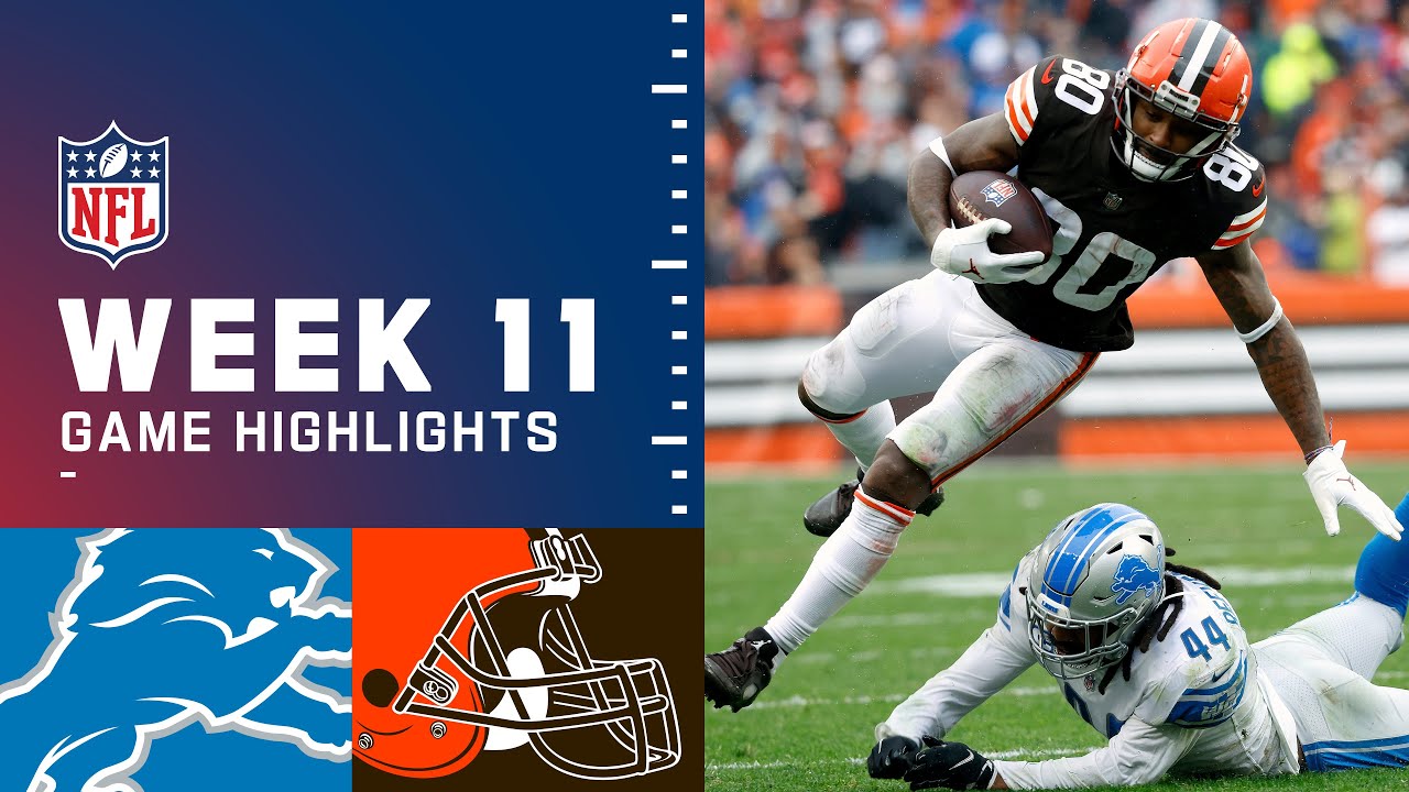 Lions vs. Browns Week 11 Highlights | NFL 2021