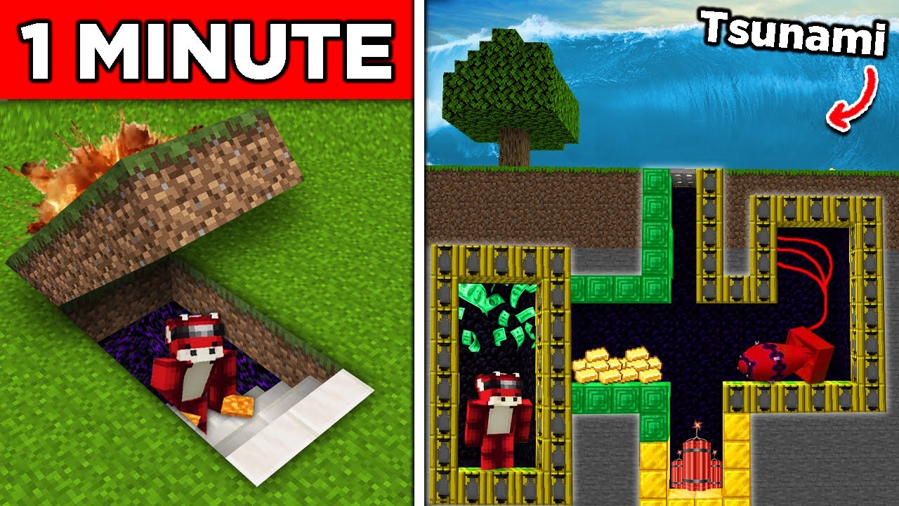 BUNKER SÉCURISÉ vs 982 CATASTROPHES NUCLÉAIRES sur Minecraft 🧨