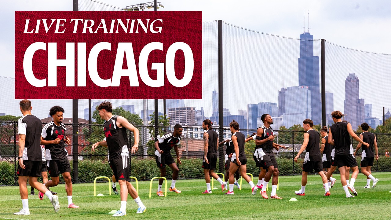 Live Training: Liverpool FC squad train in Chicago