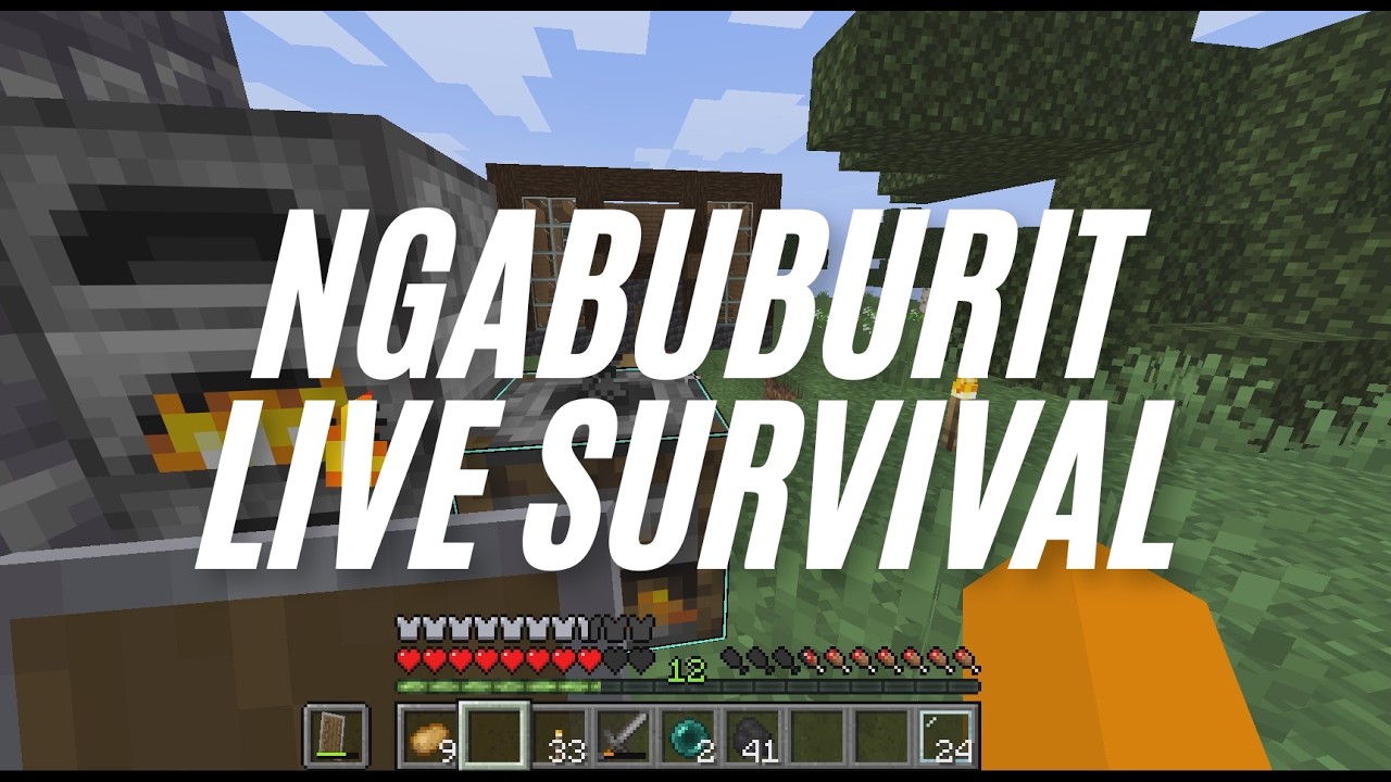 MINECRAFT SURVIVAL LIVE! MAIN SAMPE SAHUR? day7 #minecraft  #shortslive