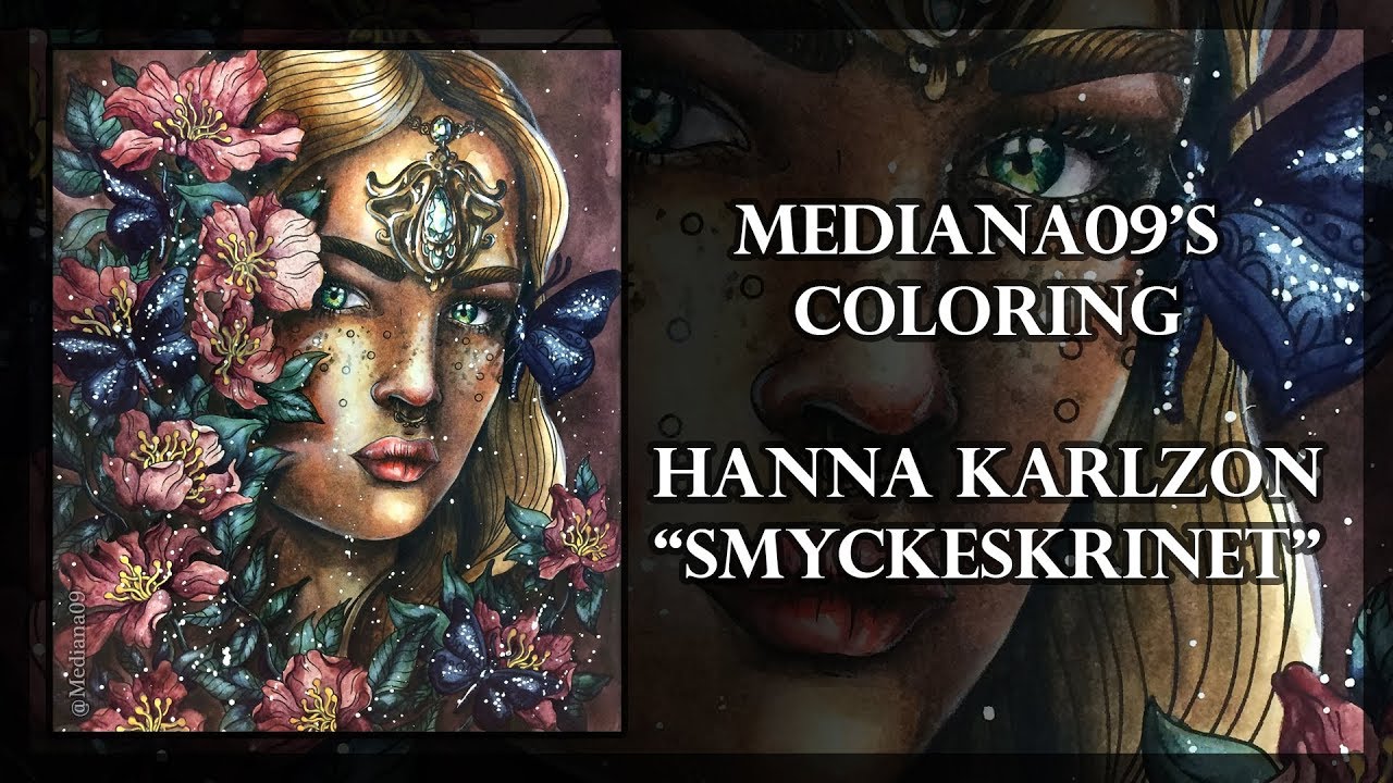 [Smyckeskrinet] Speed Coloring / Раскрашиваю девушку в книге Ханны Карлсон