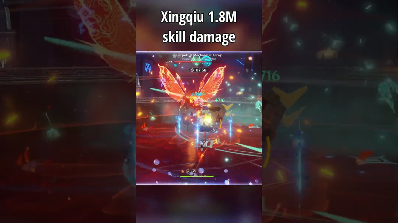 C6 Xingqiu 1.8 million skill damage  #genshinimpact #xingqiu  #genshin #abyss #spiralabyss  #furina