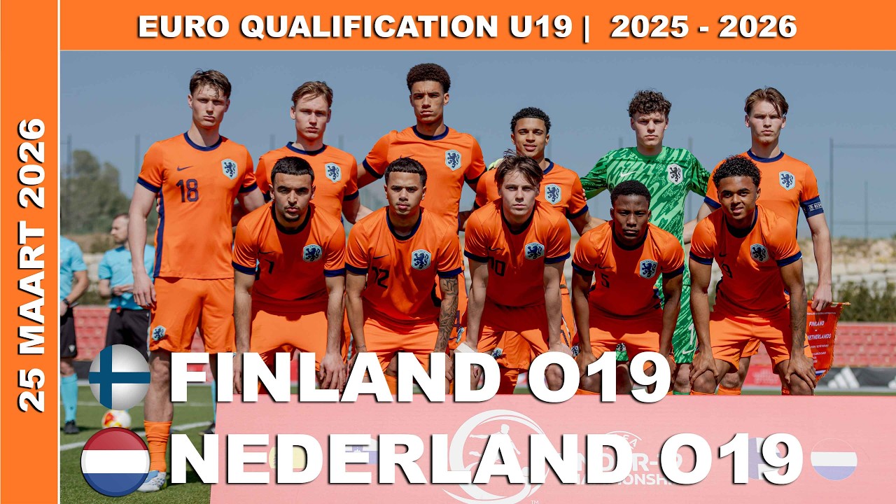 EK-KWALIFICATIE: SAMENVATTING FINLAND O19 - NEDERLAND O19 WOENSDAG 25 MAART 2026