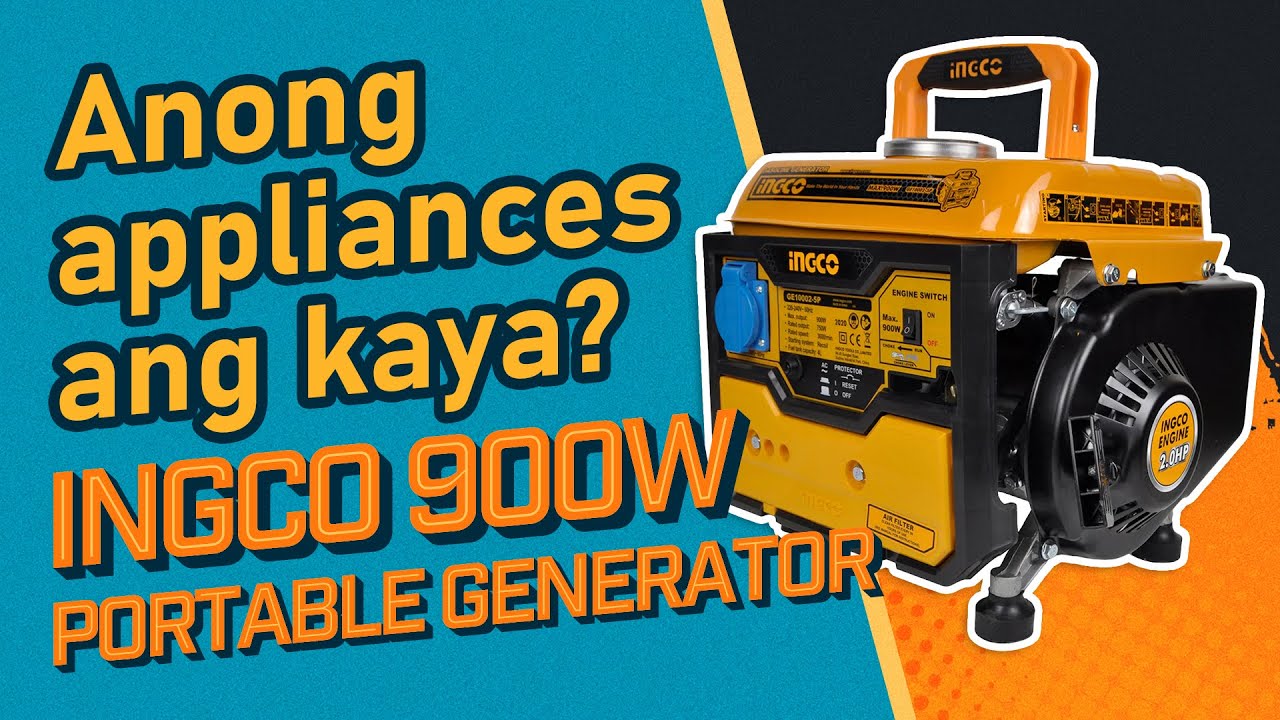 INGCO 900W PORTABLE GASOLINE GENERATOR