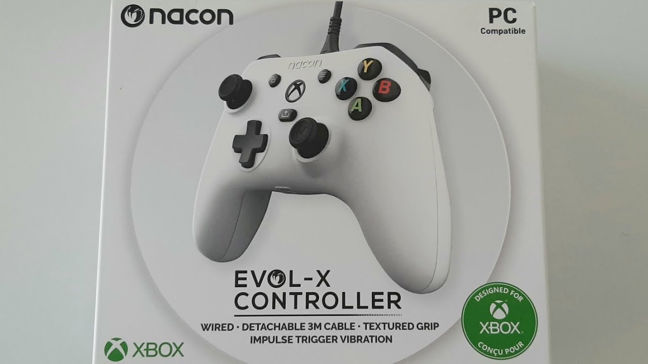 NACON EVOL - X  XBOX & PC compatible Contoller, Textured grip, wired, vibration. Unboxing